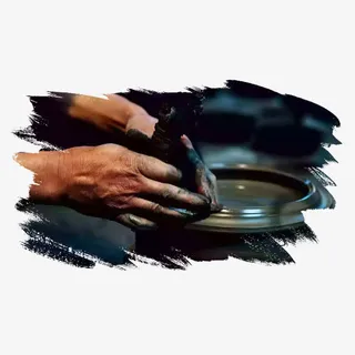 做雕塑的匠人免抠