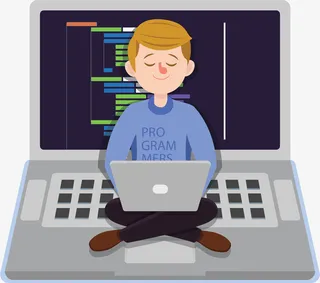 暑假实习电脑代码免抠