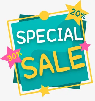 促销低价设计标签免抠