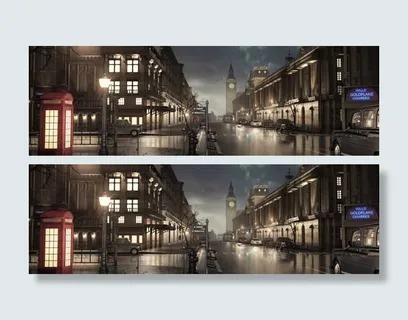 雨夜下的英国街道海报背景免抠 雨夜下的英国街道海报背景免抠