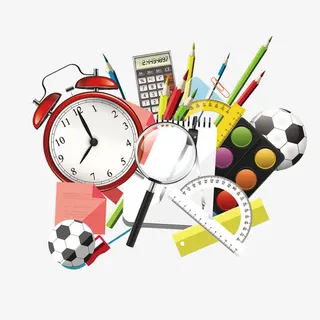 各种各样的文具免抠