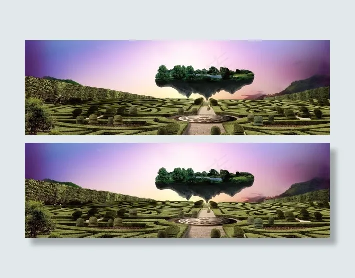 简约大气景观海报背景