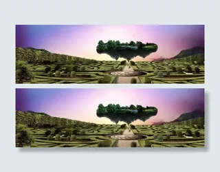 简约大气景观海报背景