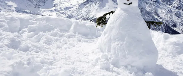 冬季雪人背景