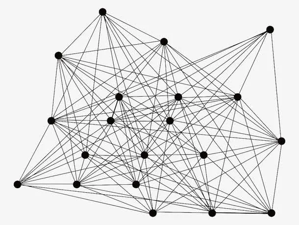 手绘几何线条网免抠