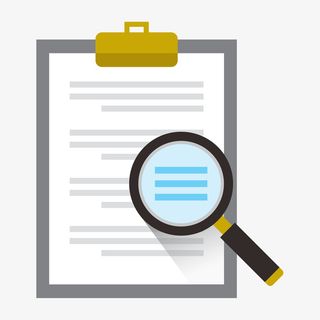 矢量简约查找资料放大镜免抠
