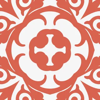 矢量红色窗花图案免抠