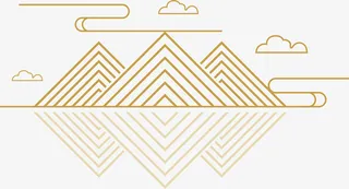 矢量中式山纹祥云纹中国风山水装饰线图片1免抠