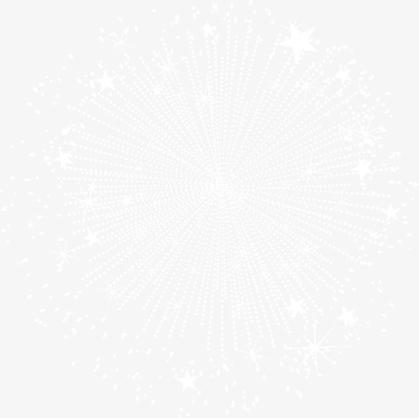 春节美丽白色烟花免抠