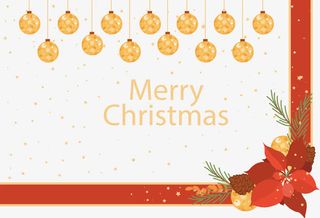 红色彩带边框免抠