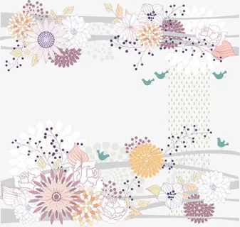 浅色花藤底纹免抠