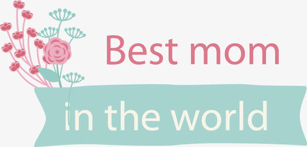 母亲节花卉元素免抠