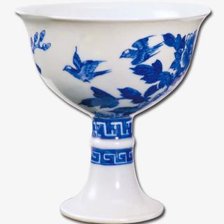 酒杯  青花瓷免抠