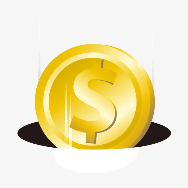 矢量掉落的金币免抠