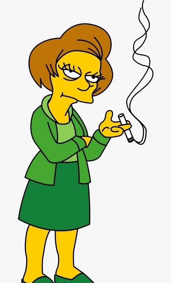 吸着烟的女士免抠
