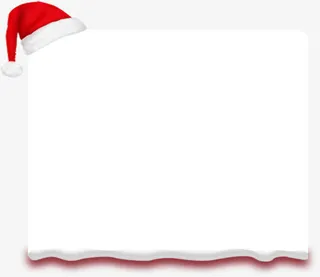 圣诞帽子边框免抠