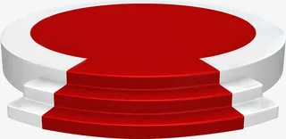 红色卡通冠军领奖台免抠