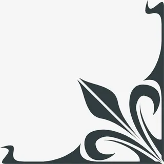 花边角花底纹素材免抠