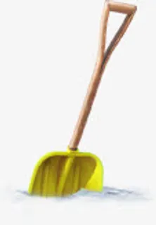 冬日雪地铁锹卡通免抠