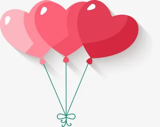 红色气球矢量素材免抠