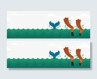 海中的潜水员免抠