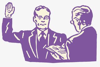 装饰插图商务人士就职宣誓免抠