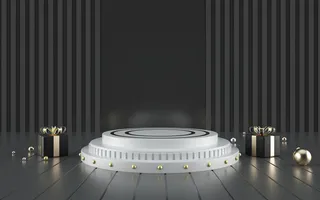 C4D，黑金，舞台，高端高清