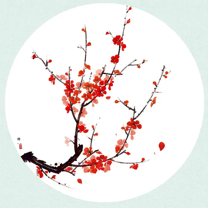 寒梅古风背景高清