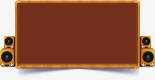 电视音响边框设计免抠