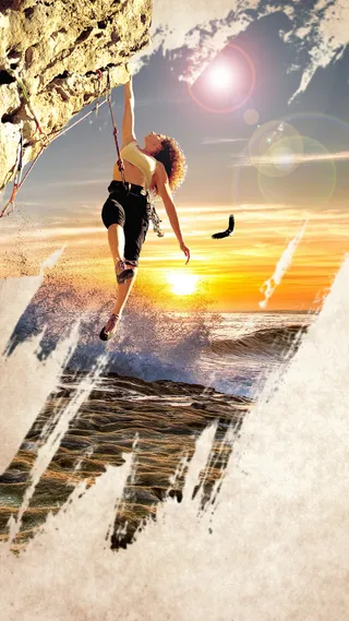 攀登企业文化PSD分层H5背景素材高清