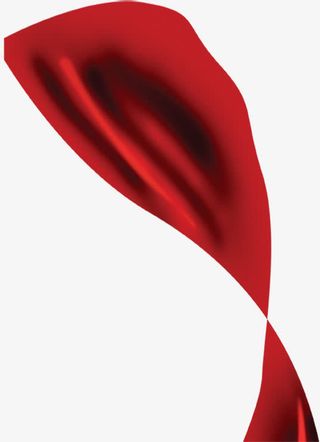 红色绸带招聘招工元素免抠