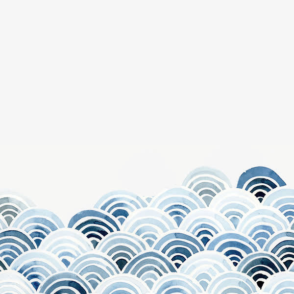 海洋卡通花纹素材免抠