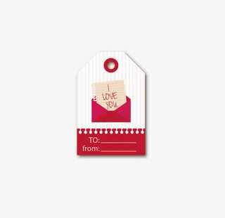 情书爱心标签免抠