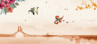 古风水墨风七夕节banner高清