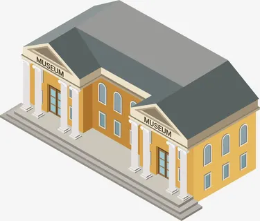 矢量图博物馆俯瞰图免抠