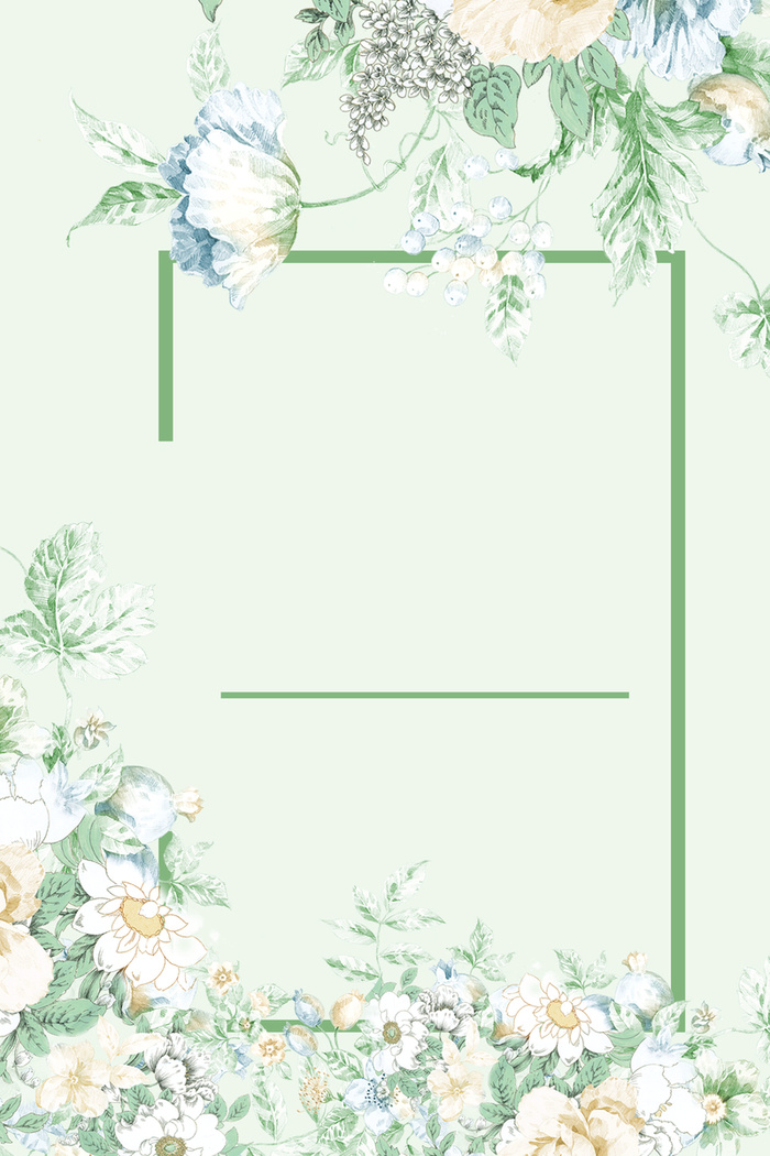 女神节花卉清新海报背景高清