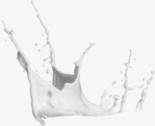 白色牛奶滴落造型免抠