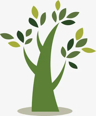 矢量图树枝叶子绘画免抠