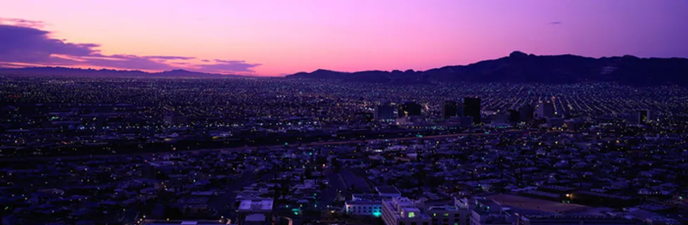 夕阳城市海报素材高清