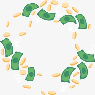 矢量金币钞票金融货币PNG图片免抠