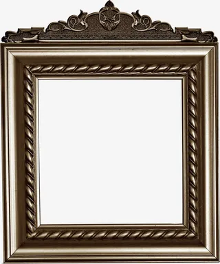 欧式复古风格高清鎏金边框免抠