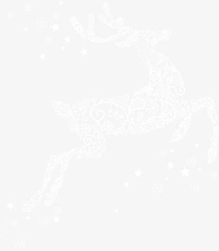 圣诞节创意白色麋鹿免抠