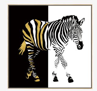 创意斑马装饰画实物免抠