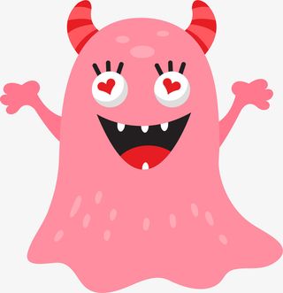 粉色可爱爱心小高温免抠