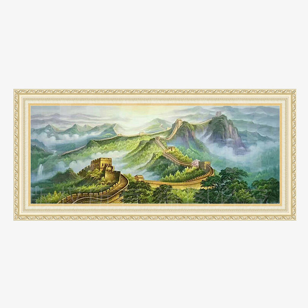 万里长城装饰画免抠