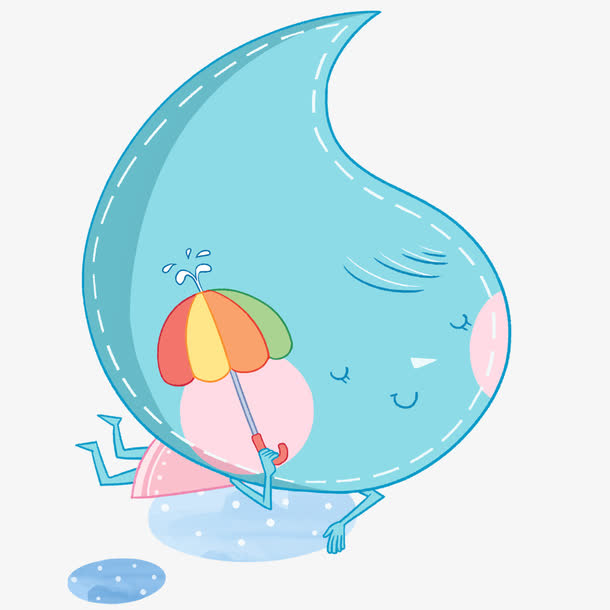 卡通小雨点免抠