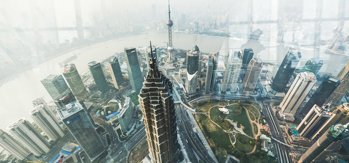 大气俯瞰城市背景图高清