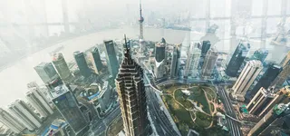 大气俯瞰城市背景图高清