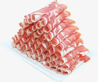 冬日火锅美食羊肉卷免抠