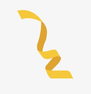 简约漂浮彩带免抠